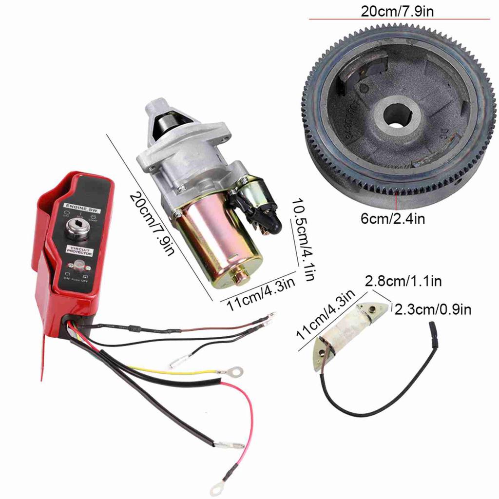 Electric Start Kit Starter Motor Flywheel Control   Box for GX390