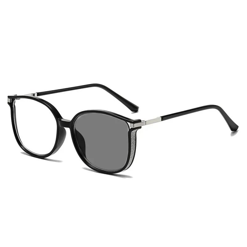 Men Ultra Light Large Frame Photochromic Near Sight Glasses Trendy Women Myopia Glasses Anti Blue Light Color Changing Eyewear