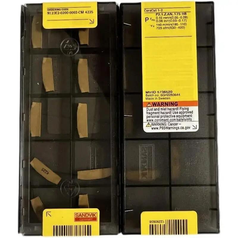 

Original Sandvik / N123E2-0200-0002-CM 4225 / CNC lathe carbide blade 10 PCS