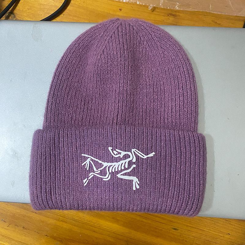 Rabbit Hair Warm Cold Hat Fashionable and Versatile Autumn and Winter Pullover Knitted Hat Men and Women Cold-proof Wool Hat