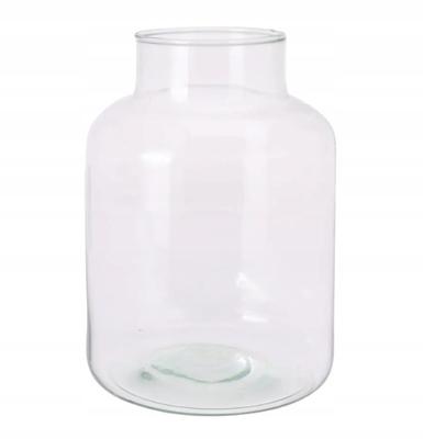 Transparent Recycled Glass Vase for Flowers 14x20 Cm