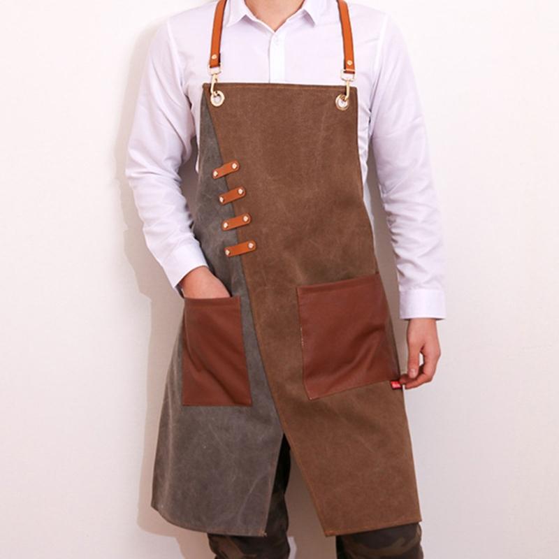 Canvas Work Apron Heavy Duty Material with Adjustable Straps Perfect for Woodworking Painting, and Crafts