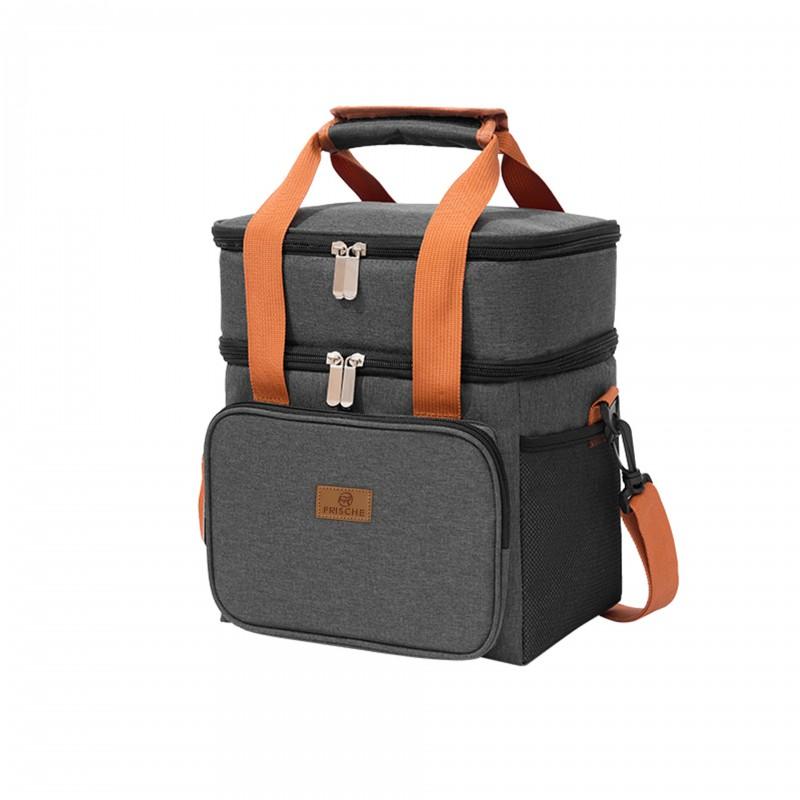 Double-Layer Insulated Lunch Bag With Ice Pack Carrier Portable Thermal Tote Work School Outdoor Picnic