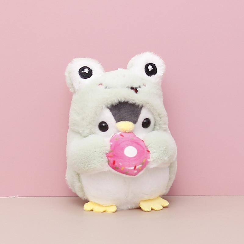 

Transforms Into Pikachu A Penguin Keychain Cartoon Girl Backpack Hanging Doll зелёный