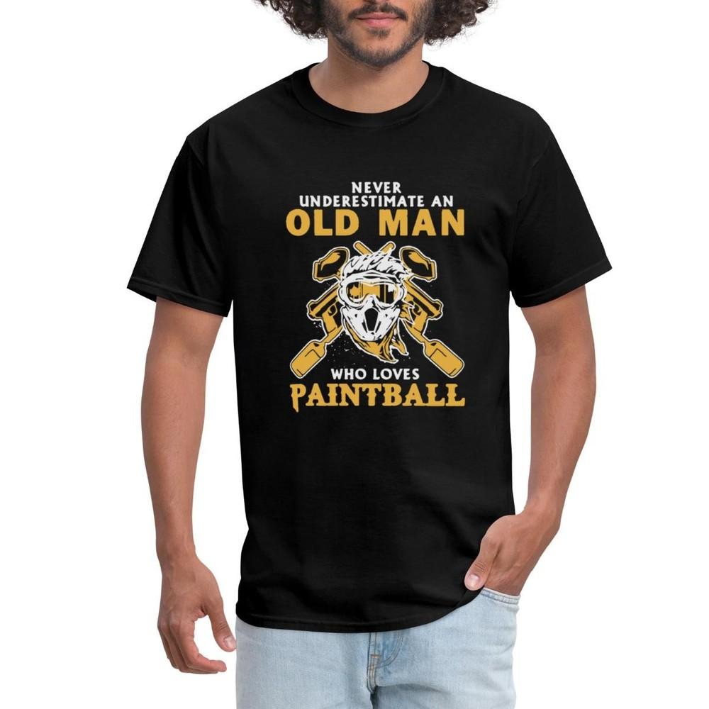 Never Underestimate An Old Man Paintball Men s T-Shirt Unisex T-Shirt XXXL