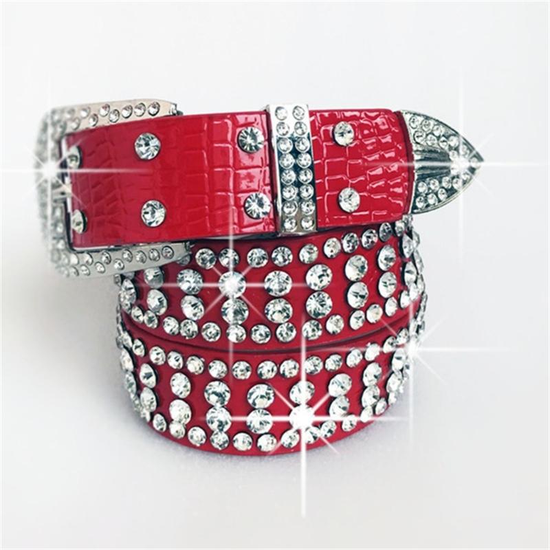 Bling Rhinestone Belt Studded Rhinestone Belt for Jeans Fashion Cowgirl Western Jeans Belt Rhinestone Waistband Belt
