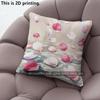 Watercolor Pink Lotus Floral Throw Pillow Covers Pattern Cushion Cover Suitable For Sofa Bedroom Car Pillow Cover