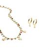 Set - LUXENTER - Beos - Sterling Silver 925 - 18K Yellow Gold Plated - Multicolored Quartz