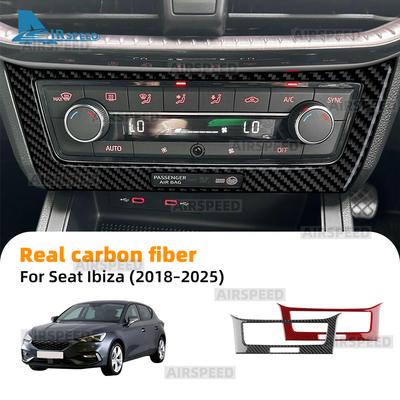 Real Soft Carbon Fiber Sticker For Seat Ibiza 6F 2018 2019 2020 2021 2022 2023 2024 2025 LHD RHD Car Center Console Panel Frame