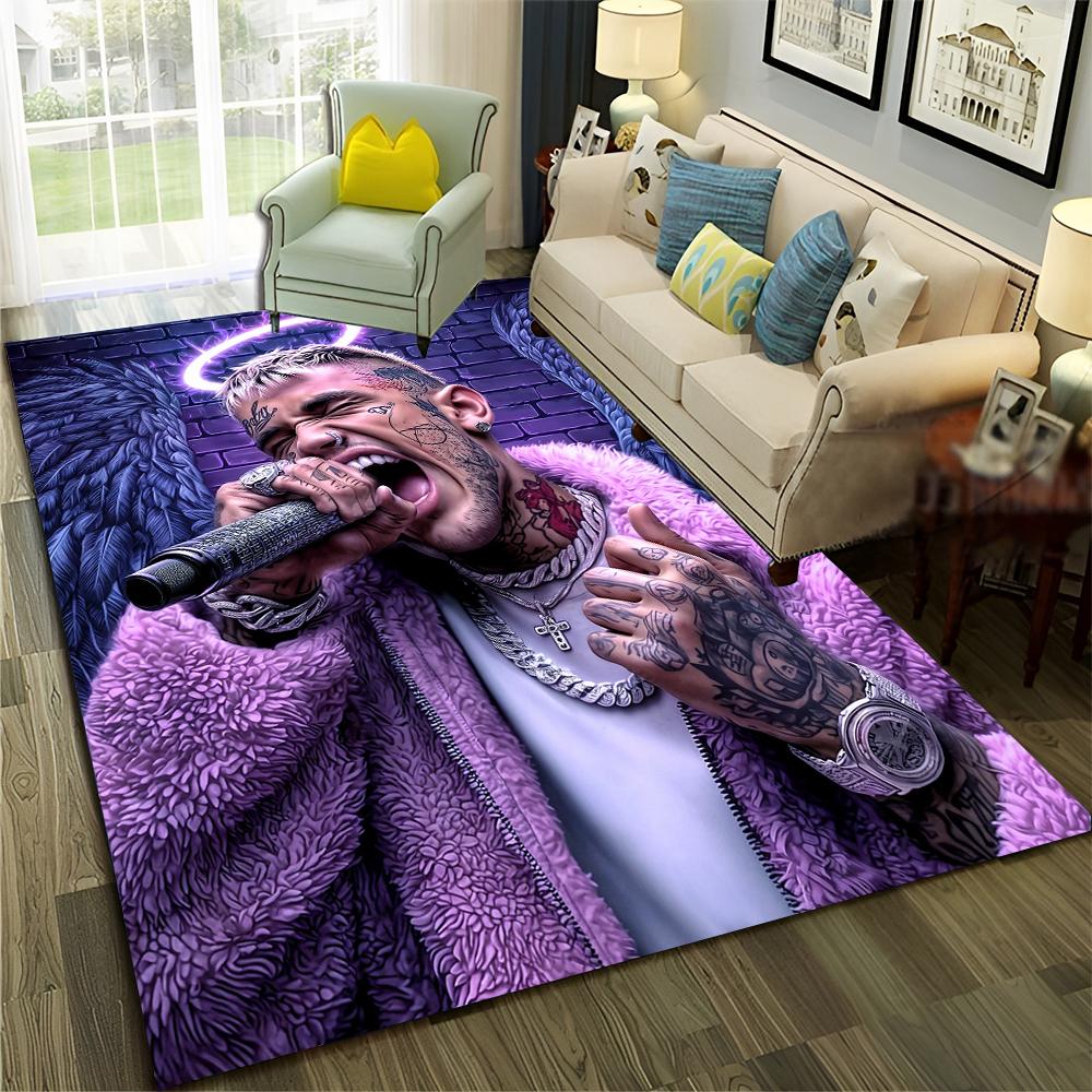 New Legend Rappers Star Art Cartoon Hip Hop Rug for Bedroom Living Room Sofa Home Doormat Decor,Kid Play Non-slip Floor Mat
