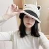 Warm Fisherman Hat Plush Winter Bucket Hat Fashion Berber Fleece Bear Ear Cap  Winter/Autumn