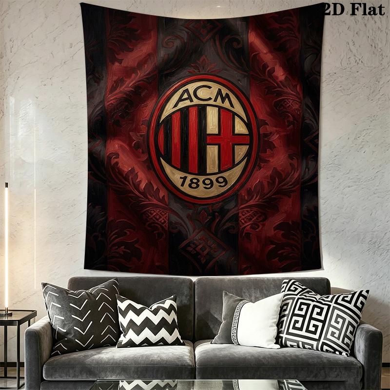 Ac Milan Crest Ornate Background Bedding 1 Duvet Cover 2 Pillowcase Without Core Bedding Set Duvet Cover And Pillowcase