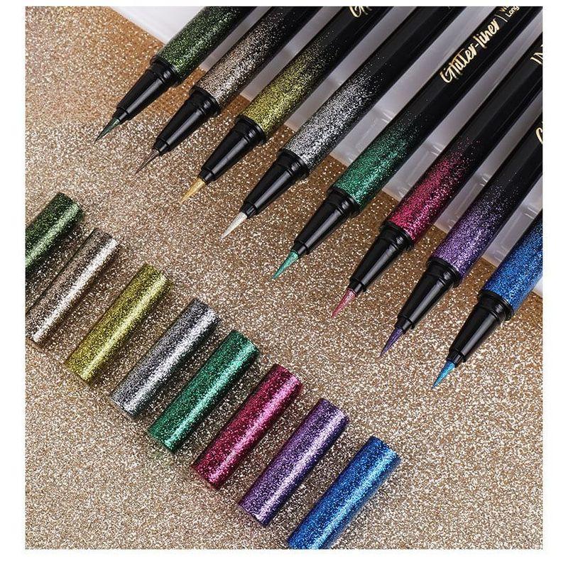 IMAGIC - 8 Farben Glitzer Flüssiger Eyeliner Set