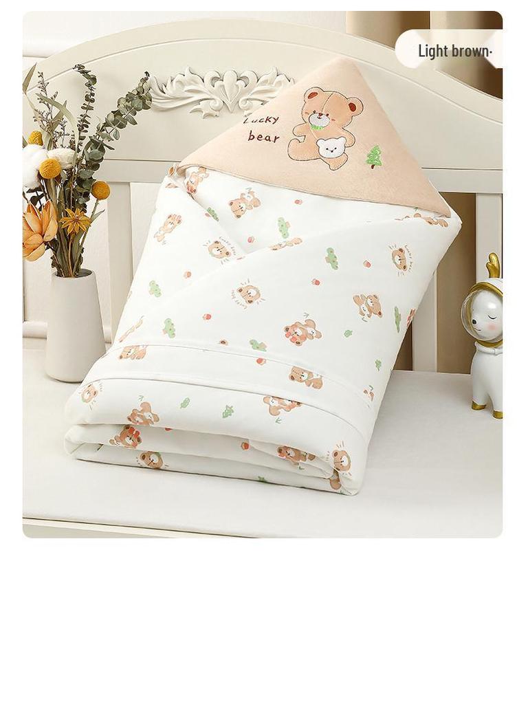 Thickened Cotton Swaddle Blanket for Newborns - Cozy Outdoor & Delivery Room Use