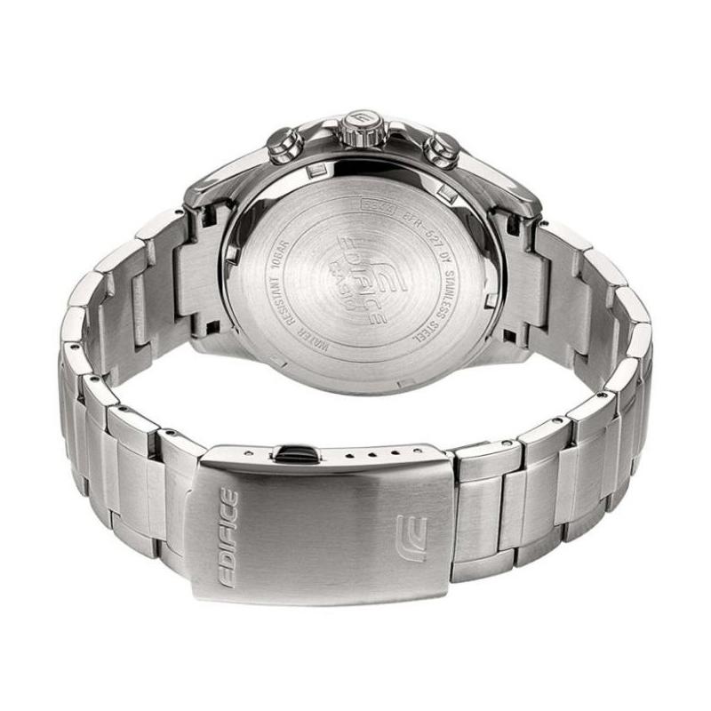 Casio EDIFICE Series Simple Casual Fashion Pointer Quartz Movement Stainless Steel Strap Japanese and Korean Watch Men's Watch Silver EFR-527D-7AV