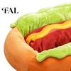 Warmes Schlafbett für Kätzchen Hot Dog Bett, Niedliches Gemütliches Kuschelbett mit Abnehmbarem Waschbarem Polster, Lustiges Atmungsaktives Haustier mit Dickem Futter Brötchen Plüsch Kleine Hunde Katzen