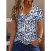 Casual Flower Print Women's Top Casual Loose Short Sleeve Comfortable T-Shirts Women’s