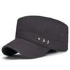 Vår Høst Metall Femstjerners Flat Hatt Menn Casual Justerbar Militær Caps Bomull Hær Solskjerm Hatt Trucker Snapback Baseballcaps