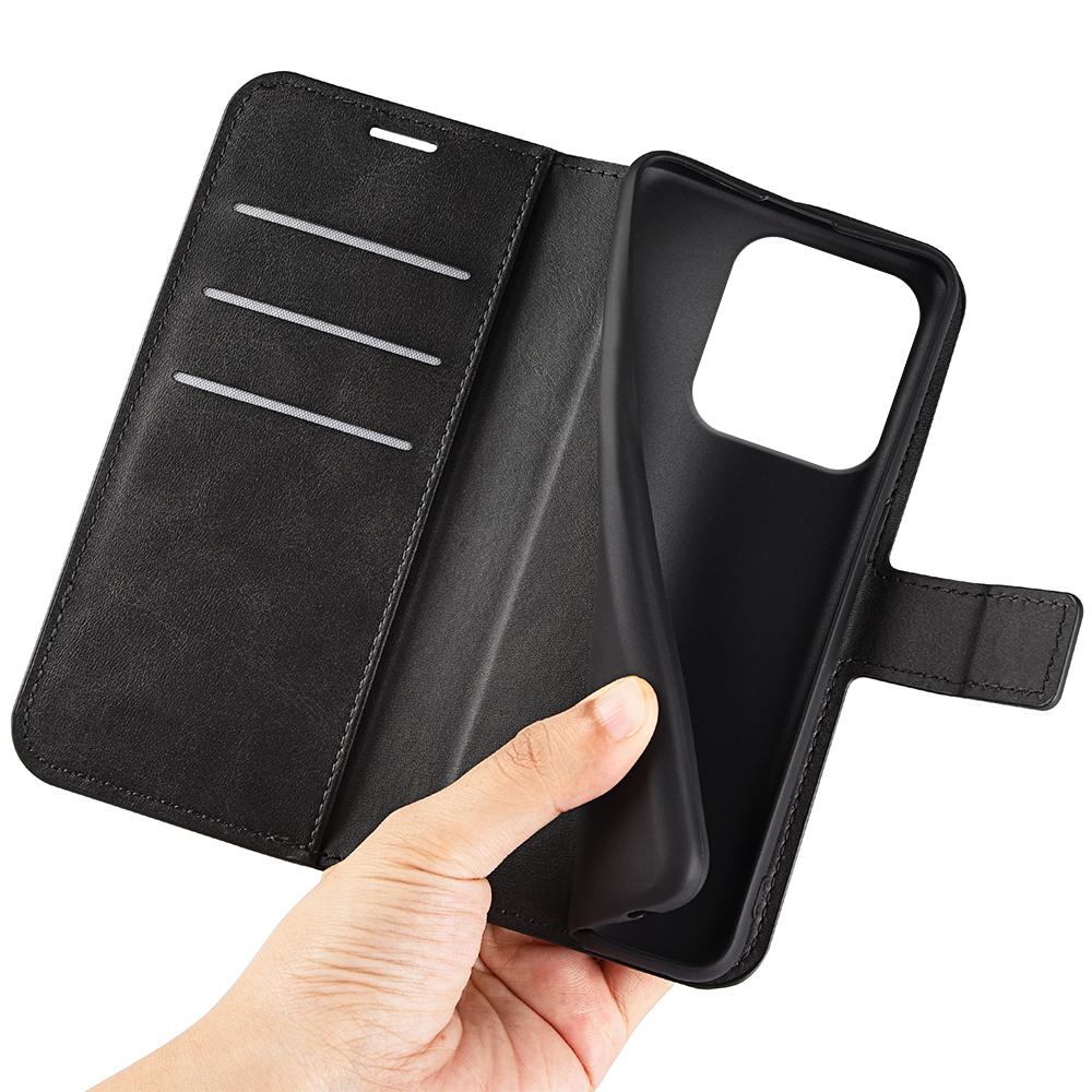 For Honor X8c 4G Stand Case Anti-Scratch Calf Texture Leather Phone Cover