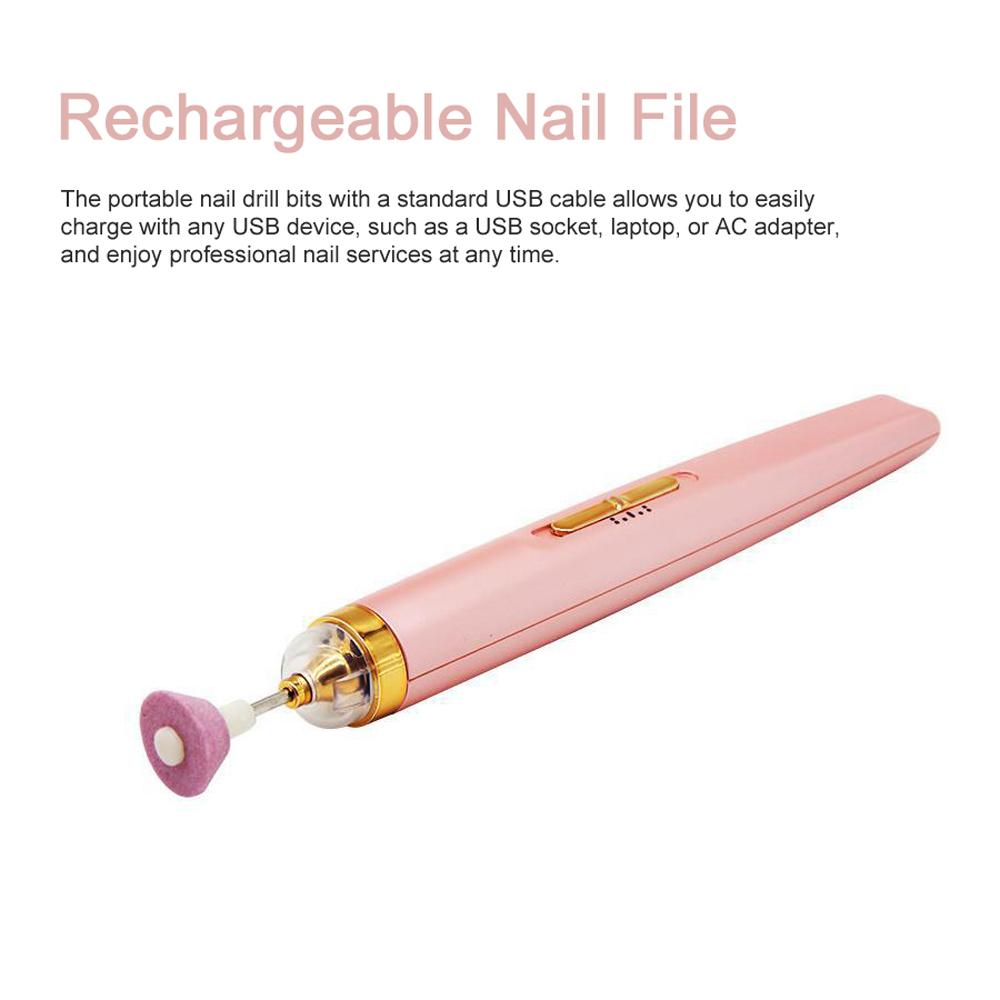 5In1 Electric Nail Drill Machine with Light Portable Electric Manicure Art Pen Tools for