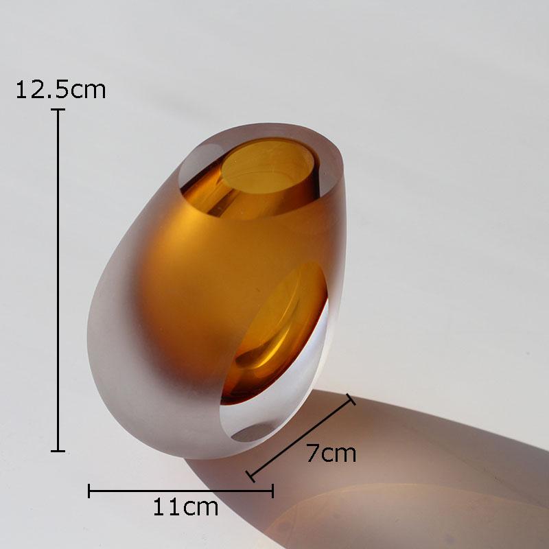 

Minimalism Frosting Glass Vase Flower Pots Desk Decoration Hydroponics Flowers Vases Floral Arrangement Room Aesthetic Decor