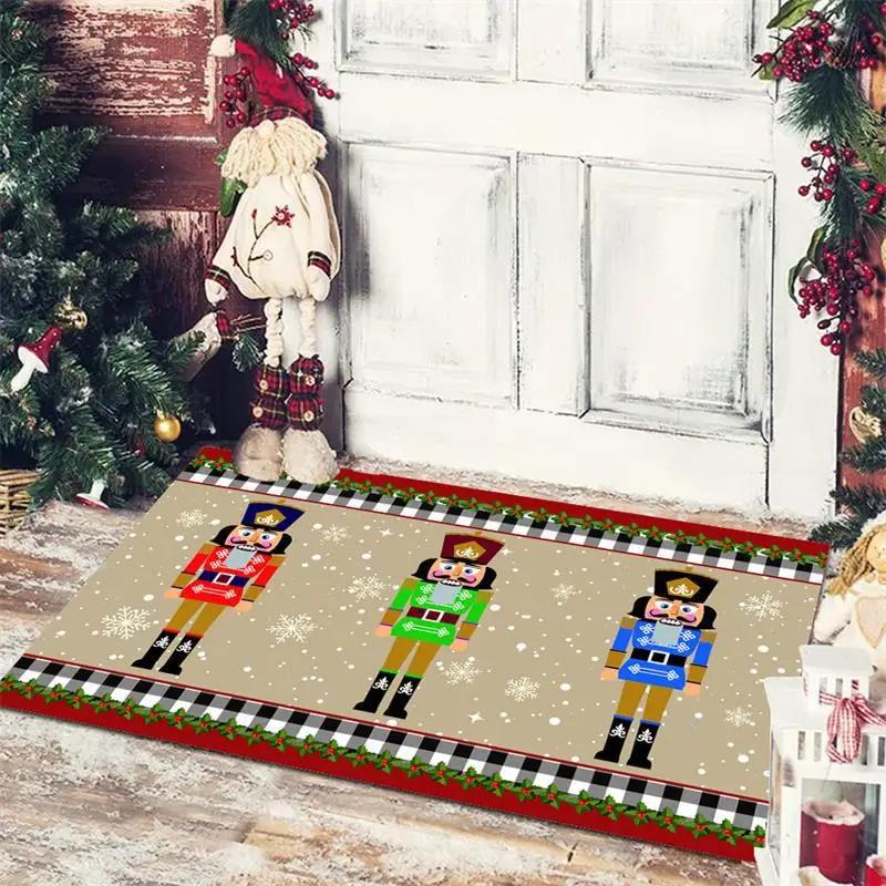 VIKAMA Christmas Decorative Floor Mat, Entrance Welcome Mat, Indoor and Outdoor Carpet, Home Decoration, Happy New Year 2026