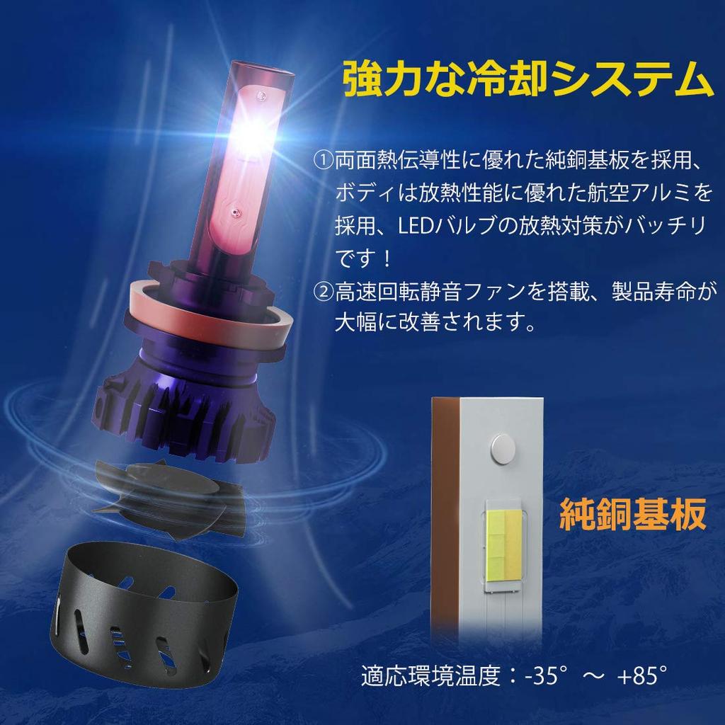 LED Fog Lamps H11 H8 H9 H16 Temperature Switching Integrated Type POOPEE Headlights for DC12V Cars 28W Light Emission Switching (Japanese Cars)