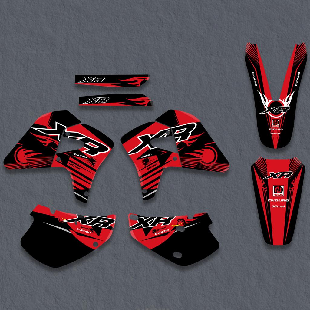 NICECNC For Honda XR 650R XR650R 2000-2009 2001 2002 2003 2004 2005 2006 Motorcycle Graphics Background Decal Sticker Customize