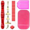Harz Diamantmalerei Stift Set mit 6 austauschbaren Metallspitzen 6 Wachsblöcken 2 Sortierschalen und Bohrmatte für 5D Diamantmalerei Bastelbedarf