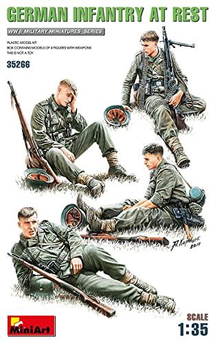 Miniart 1/35 Scale German Infantry Resting (Set of 4) Plastic Model Kit MA35266