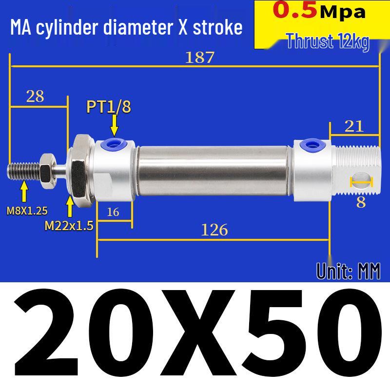 Corrosion Resistant Stainless Steel Pneumatic Cylinder 16-40mm/50-150mm