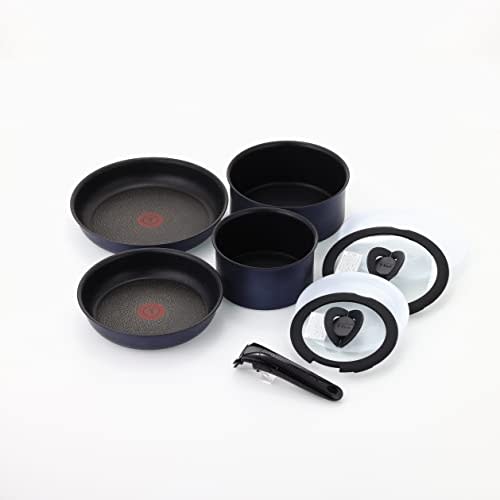 Tefal Frying Pan 9-piece Set IH Compatible "Ingenio Neo IH Serenade Excellence Set 9" Titanium Excellence 6-layer Coating L66491 T-fal with Removable