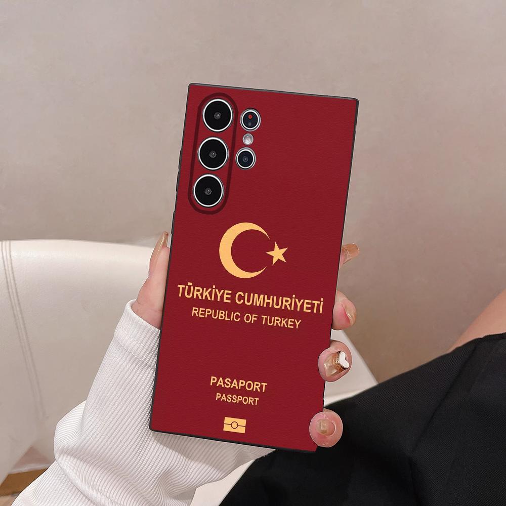 Türkei Flagge Reisepass Handyhülle Für Samsung S Serie S21 S22 S23 S24 S25 FE Plus Ultra TPU Weich Hautfreundliche Hülle