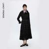 Langzi Double Layer Ruffle Neck Blouse
