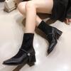 Fashion Women Heels Heels Ankle Boots Suede Desigenr New Shoes Woman 2024 Trend Elegant Pumps Snow Boots Party Dress Fashion Mujer Botas