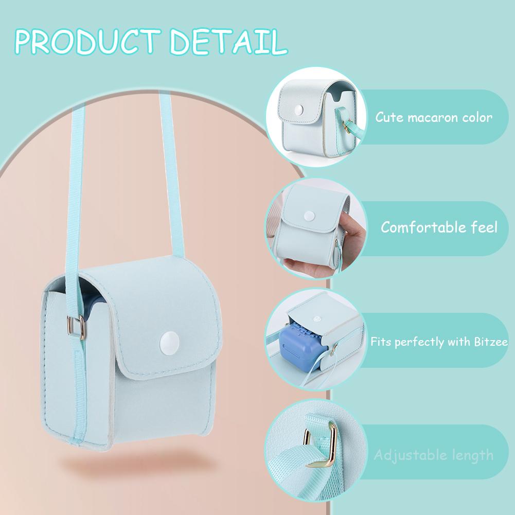 PVC Carrying Case with Shoulder Strap Portable Storage Bag Travel Carry Bag for Bitzee Interactive Toy Digital Pet and Case