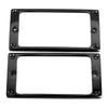 2PCS Electric Guitar Pickup Frame Zinc Alloy Flat Humbucker Pickup Mounting Ring Cover 4x4mm Black