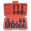 6Pcs Impact Socket Wrench Adapter Set 1/4 3/8 1/2 3/4inch Square Drive Adapter Reducer Spanner Hand Tool Kit with Case