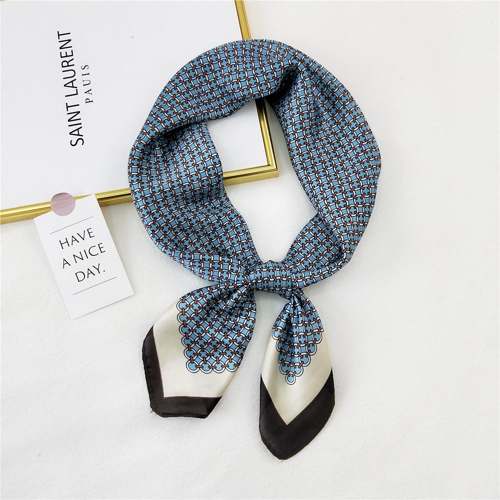 Fashion Decoration Scarf Hairband Tie Hair 70 Small Square Scarf Silk Scarf Women'S Spring And Autumn Versatile Small Scarf Professional Scarf