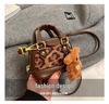 Children's Korean Color Block Mini Crossbody Bag with Earphone and Coin Pouch 2025 Winter Collection