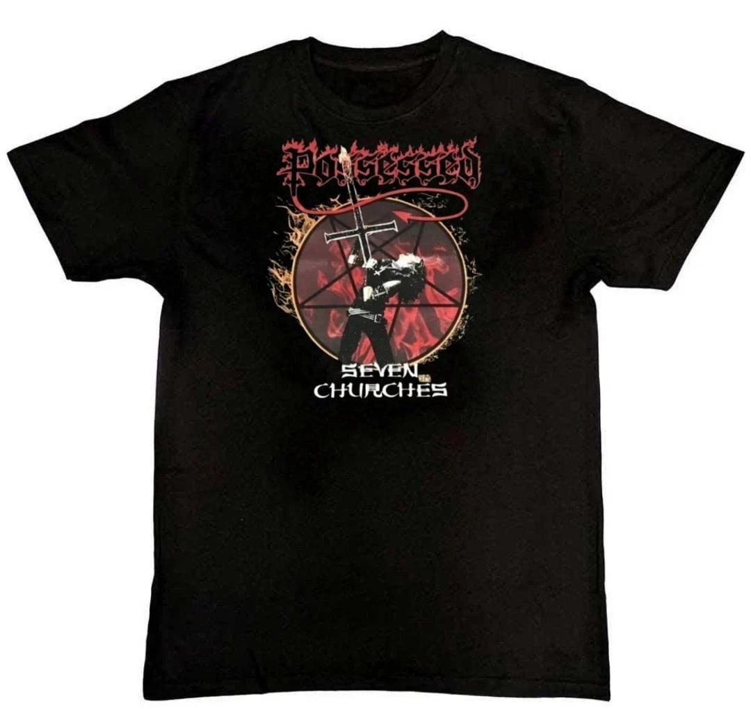 Vtg Possessed Band Seven Churches Graphic Mens Unisex T-Shirt S M L XL 2 3 4 XL XS