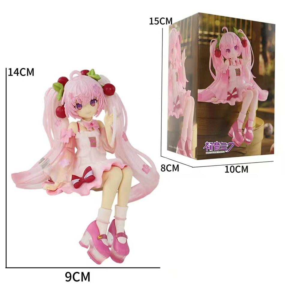 Hatsune Miku Anime figure Pink Dress Sakura Miku  Ver PVC Model Action Toys Cherry Pink Blossom Decoration Collect Gift