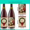 Christmas Bottle Party Stickers With Retro Style For Festive Decoration Event