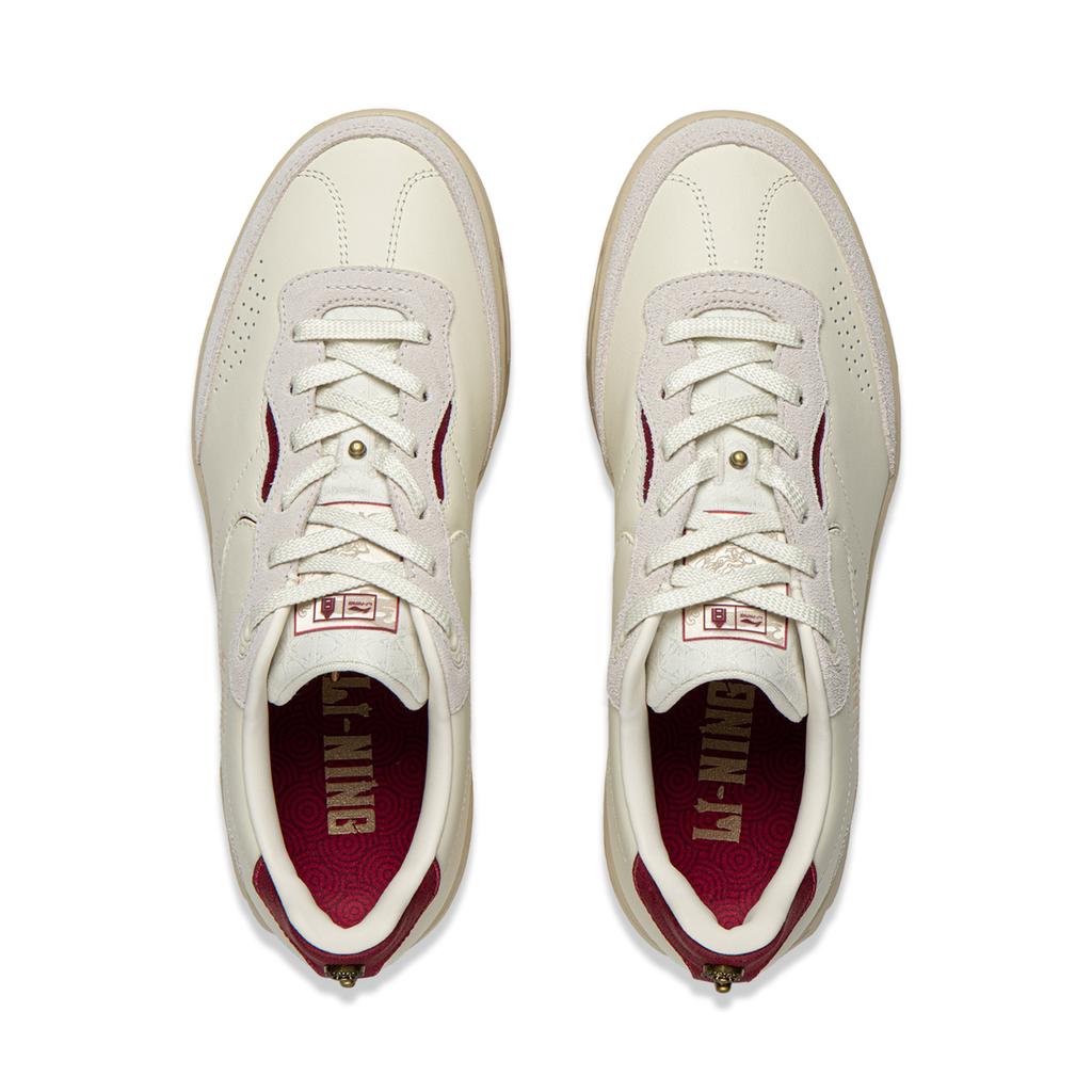 Li Ning X GUGONG Hedge Slip Resistant Cushioning Breathable Height Increasing Low Top Skateboard Shoes Unisex AGCV459-1