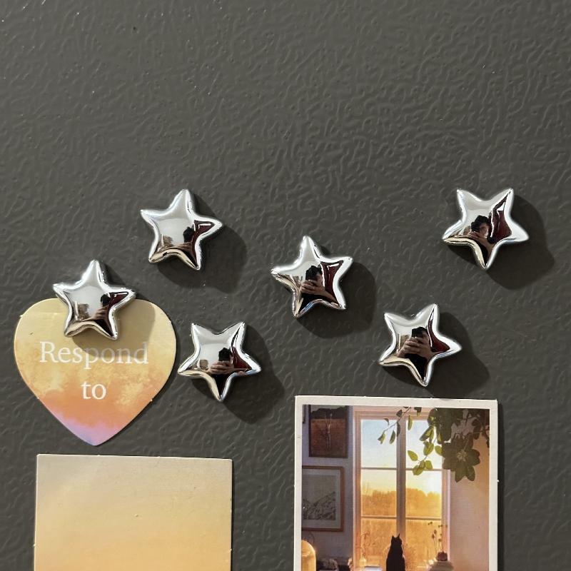 5/10Pcs Soft Rubber Star Fridge Magnets Photo Fastening Clips Anti-scratch for Whiteboard Home Decor