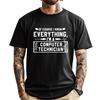 Of Course I Know Everything I M A Computer Technician Pink Graphic Tees Mens Men's T-Shirts Gift Luxury Clothing - Men's Summ...