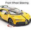 1:18 Scale Chiron Sports Car Model Toy Diecasts Metal Doors Opened Sound Light Shock Absorption Vehicles Toys Gifts for Children