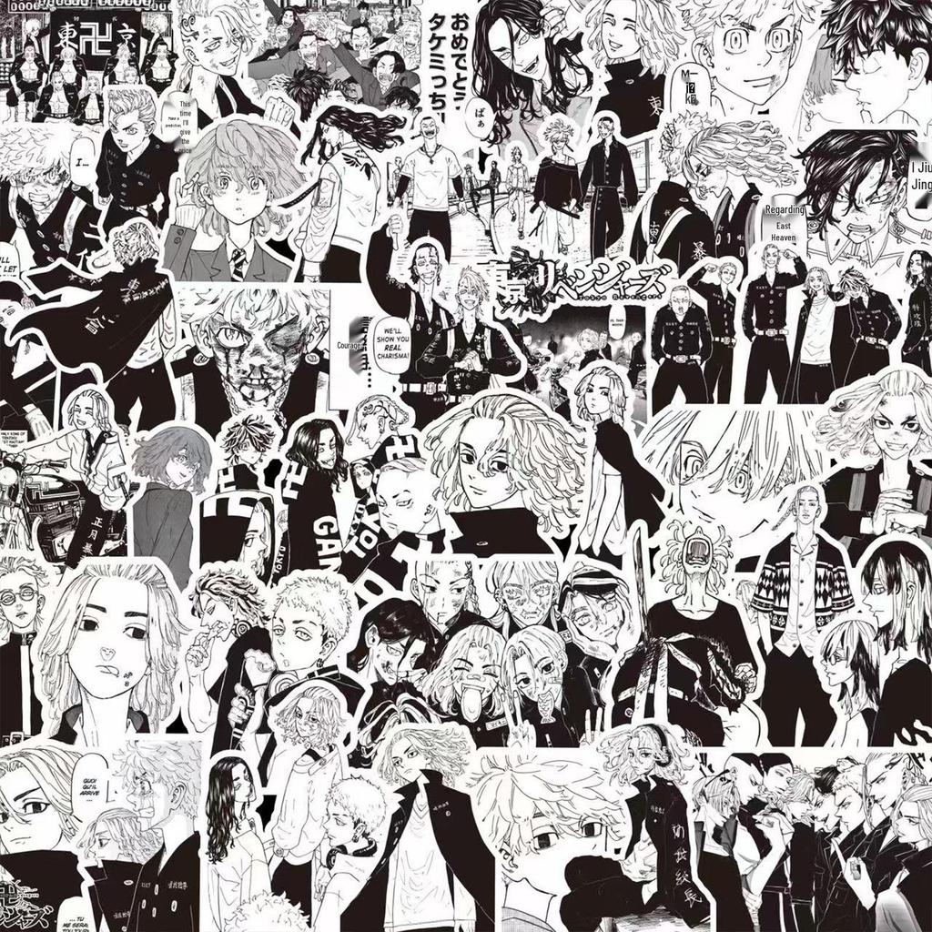 1000 autocollants d'anime noir et blanc: Demon Slayer, One Piece et plus encore pour décorer votre carnet