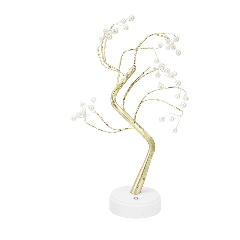 Tabletop Bonsai Tree Lamp Adjustable Safe Use Stable Night Light with Copper Wire USB Cable for Home Christmas