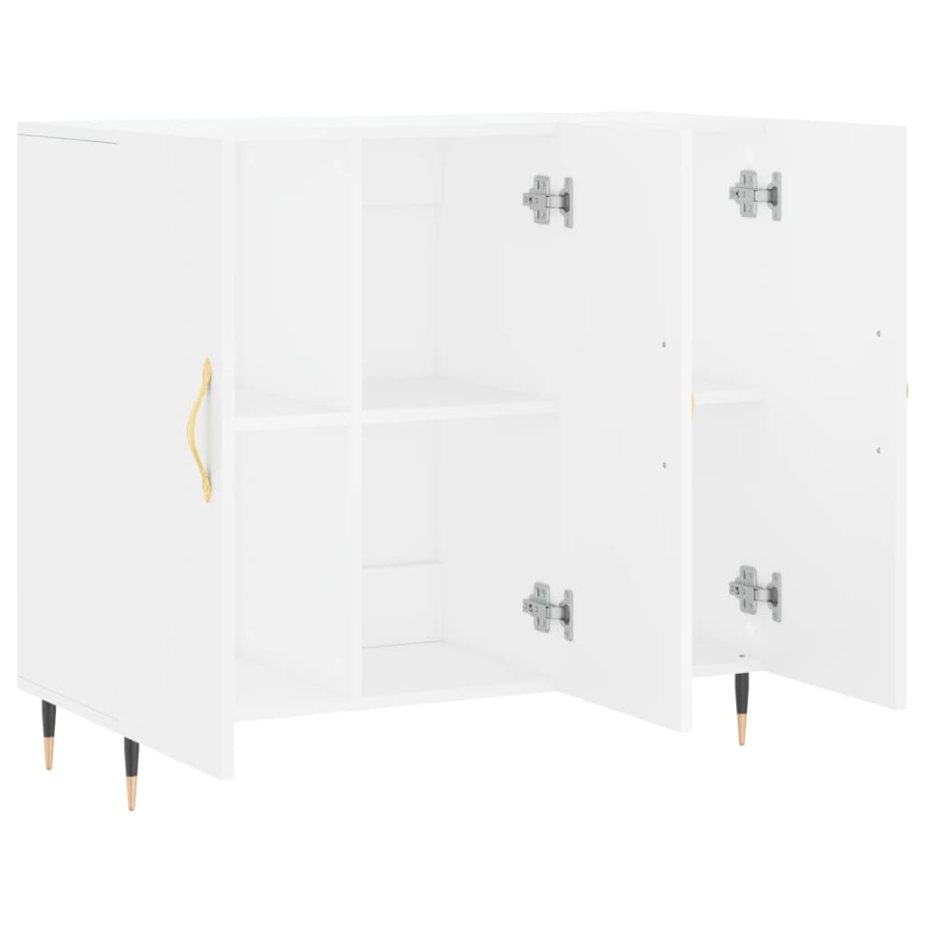 Sideboard White 90x34x80 cm Particleboard